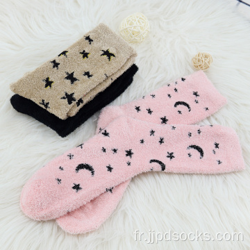 Chaussettes confortables en fil de plumes chaussettes femmes